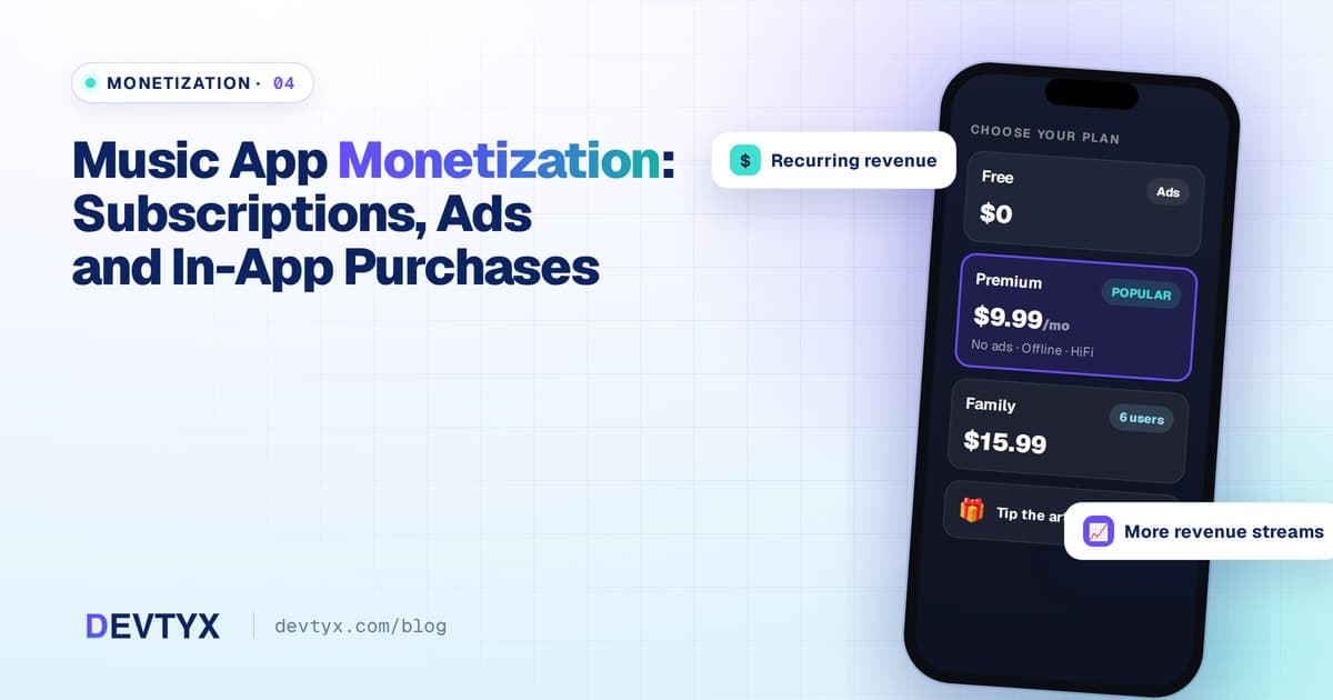 Music App Monetization: Subscriptions, Ads and In-App Purchases