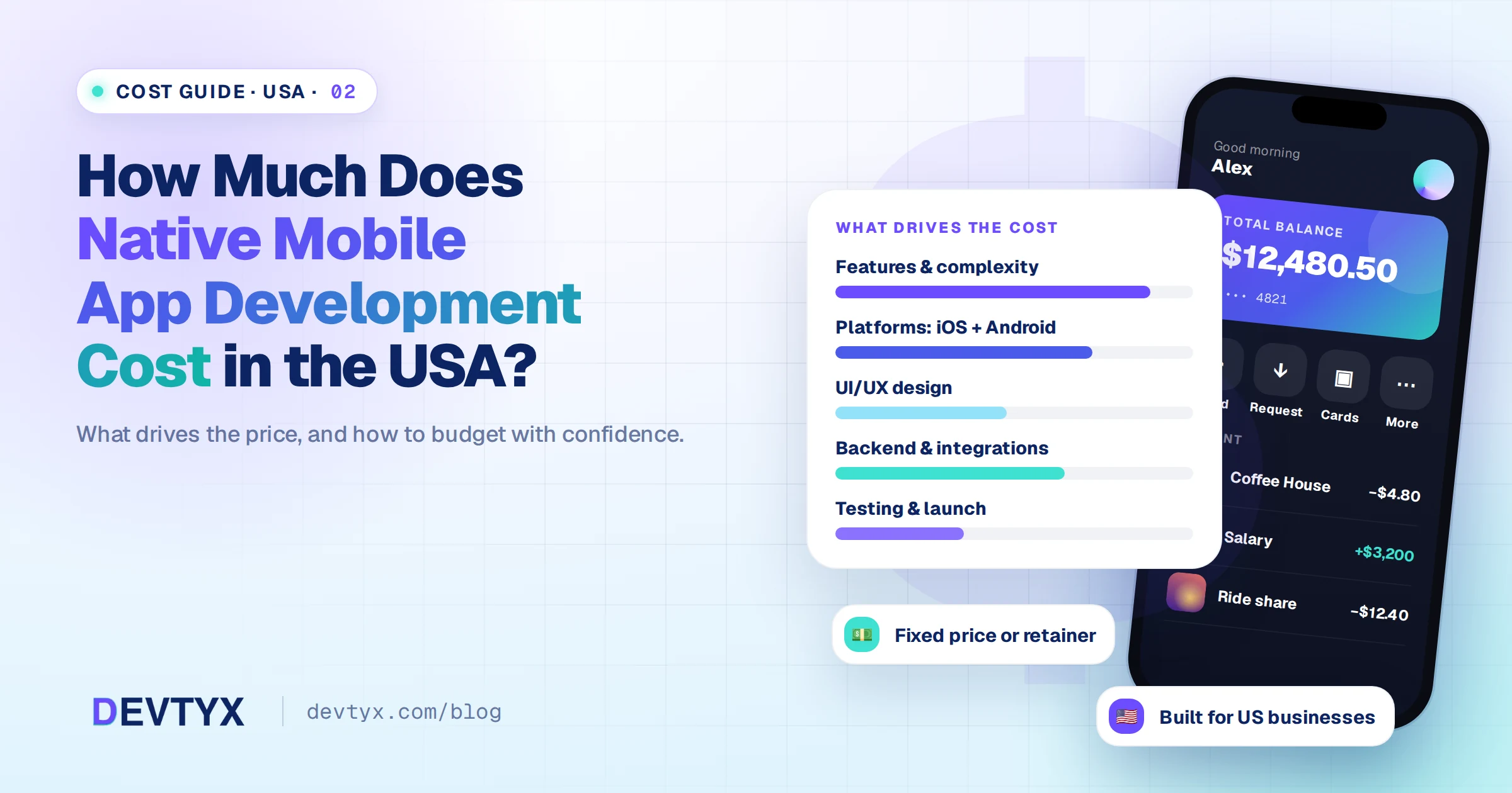 How Much Does Native Mobile App Development Cost in the USA?