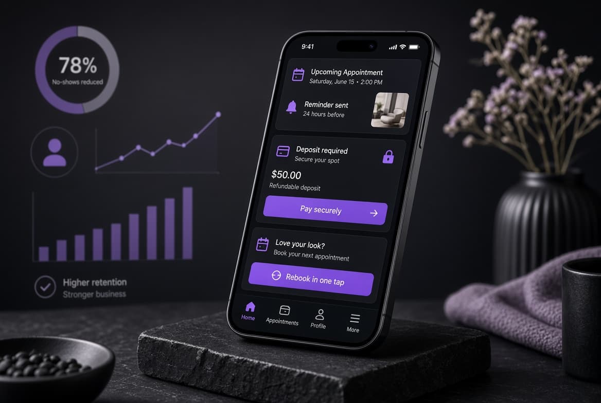 Salon Booking App Features That Actually Reduce No-Shows